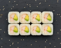 White Roll Crevettes Avocat
