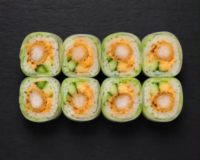 Spring Roll Crevettes Tempura Épicé Concombre
