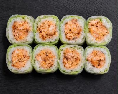 Spring Roll Saumon Grillé Épicé 