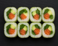 Spring Roll Saumon Avocat Menth Coriandre
